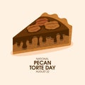 National Pecan Torte Day vector