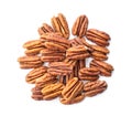 Pecans isolated on white background