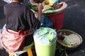 pecel rice seller with no table.