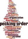 Pecking order word cloud Royalty Free Stock Photo