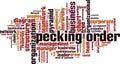 Pecking order word cloud Royalty Free Stock Photo