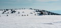 Pecny hill from Bridlicna hora hill in winter Jeseniky mountains in Czech republic