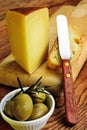 Pecorino toscano, italian sheep cheese, typical of Tuscany Royalty Free Stock Photo