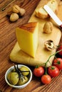 Pecorino toscano, italian sheep cheese, typical of Tuscany Royalty Free Stock Photo