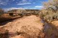 Pecos River at Anton Chico New Mexico Royalty Free Stock Photo