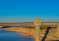 The Pecos River was dammed to create Santa Rosa Lake in Guadalupe County, New Mexico