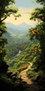 Peculiar Mango On Mountainside: Detailed Fantasy Art Commission