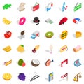 Pecuniary reward icons set, isometric style Royalty Free Stock Photo