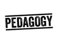 Pedagogy - method and practice of teaching, especially as an academic subject or theoretical concept, text stamp concept