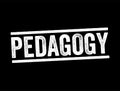 Pedagogy - method and practice of teaching, especially as an academic subject or theoretical concept, text stamp concept