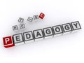 pedagogy word block on white Royalty Free Stock Photo