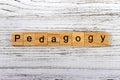 PEDAGOGY word made with wooden blocks concept Royalty Free Stock Photo