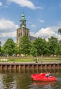 Pedal boat in a canal in Nordhorn