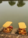 Pedal boats in the big pool