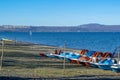 The pedal boats