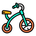 Pedal tricycle icon, outline style