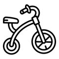 Pedal tricycle icon, outline style Royalty Free Stock Photo