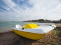 Pedalo boat on a beach Royalty Free Stock Photo