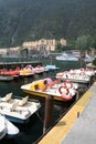 Pedalos in Harbor. Royalty Free Stock Photo