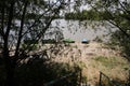 Pedalos, or paddle boats, on the shore of the Danube River, in Romania, on a sandy beach Royalty Free Stock Photo