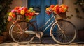 pedals bike flowers Royalty Free Stock Photo