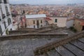 View of the city of Naples from the Pedamentina staircase