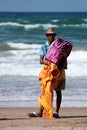 Peddler at the beach Royalty Free Stock Photo