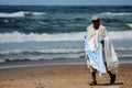 Peddler at the beach Royalty Free Stock Photo