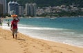 The Peddler on the Beach Royalty Free Stock Photo