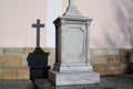 Pedestal and shadow of cross