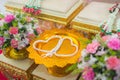 Pedestal tray holy thread for wedding ceremony of Thailand