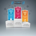 Pedestal for winners - business infographic.