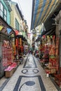 Pedesterian shopping street in macau macao china