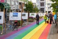 Pedestrian area in capital city, Reykjavik, Iceland