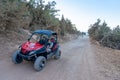 pedestrian and automobile access path to the blue lagoon of Paphos, Cyprus.