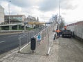 Pedestrian bridge on Avenida Marechal Gomes da Costa, Lisbon city. Improvement works. Next to the RTP headquarters building.