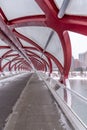 Pedestrian bridge, Calgary, Alberta Royalty Free Stock Photo