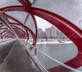 Pedestrian bridge, Calgary, Alberta Royalty Free Stock Photo