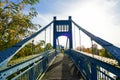 Pedestrian bridge on the Datteln Hamm Canal. Royalty Free Stock Photo