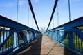 Pedestrian bridge on the Datteln Hamm Canal. Royalty Free Stock Photo