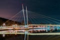 Pedestrian bridge on the Drammenselva River in Drammen Royalty Free Stock Photo