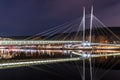 Pedestrian bridge on the Drammenselva River in Drammen Royalty Free Stock Photo