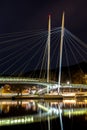 Pedestrian bridge on the Drammenselva River in Drammen Royalty Free Stock Photo