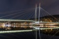 Pedestrian bridge on the Drammenselva River in Drammen Royalty Free Stock Photo