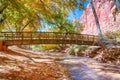 Bridge Over the Fremont River in Capitol Reef Royalty Free Stock Photo