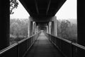 Pedestrian bridge over the James River, on the Blue Ridge Parkway in Virginia Royalty Free Stock Photo