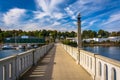 Pedestrian bridge over the Passagassawakeag River in Belfast, Ma