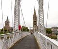 Pedestrian bridge over river Ness, Inverness, Scotland Royalty Free Stock Photo