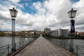 Pedestrian Bridge over the Tua River: Panoramic view over Mirandela