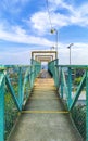 Pedestrian bridge overpass passerelle walkway skyway in Puerto Escondido Mexico Royalty Free Stock Photo